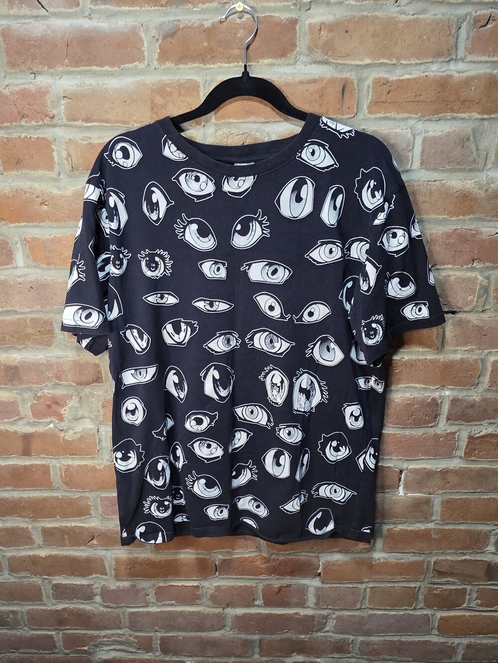 Rare IKEA STUNSIG Malcolm Stuart Anime Eyes Graphic Tee